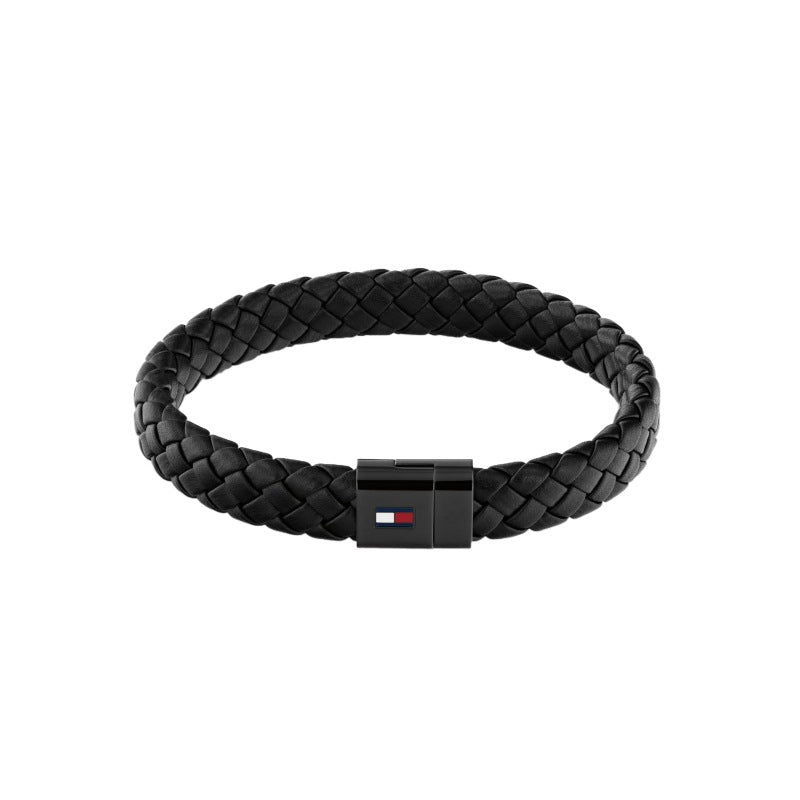 Stainless Steel Leather Bracelet